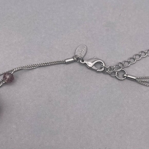 Lia Sophia Multi Strand Cats Eye Stone Choker Necklace 16 to 19 Inches - Picture 4 of 4